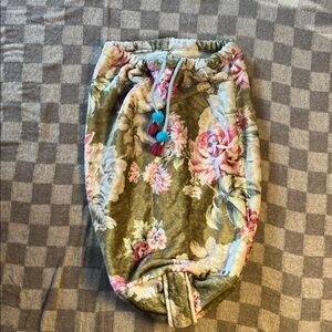 Johnny Was Floral Hobo Bag - Green and Pink